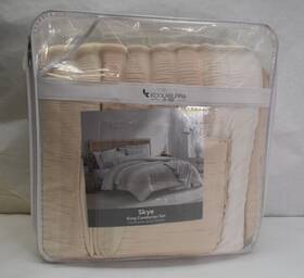 32995 Koolaburra By Ugg Skye Comforter Set With Shams Soft Brown And White