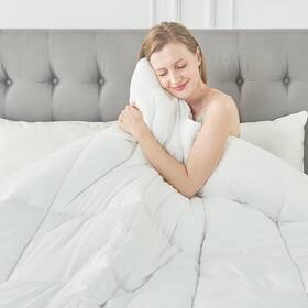 Kusnug 641837761353 Bedding Comforter Duvet Insert Twin Size All Season White Quilted