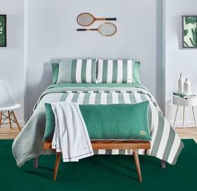 Lacoste 734737733855 Home Kenwyn 3 Piece Cabana King Comforter Set Green/white