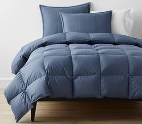 11162b-q-smk-blue Lacrosse Loftaire Down Alternative Medium Warmth Comforter - Smoke Blue Full/queen New