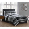 Lak7bbfuqughbk Comforter Set Queen Reversible Lightweight Microfiber Polyester Black 705353284885