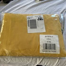 Lane Bryant 196392447919 New 4pc King Sheet Set Yellow/gold Microfiber Blend Brylanehome Nwt