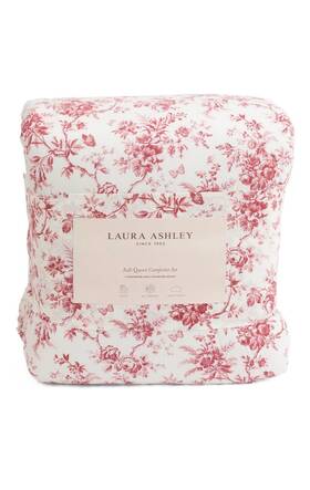 04812 Laura Ashley Cotton Floral Comforter Set Full/queen