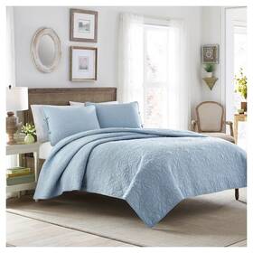 51169654 Laura Ashley Felicity Quilt And Sham Set Twin Breeze Blue -