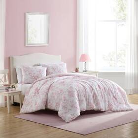88811478 Laura Ashley 2pc Twin Extra Long Delphine Comforter Bedding Set Pink 88811478 Laura Ashley 2pc Twin Extra Long Delphine Comforter Bedding Set Pink