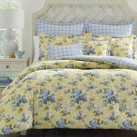 B07cjlzbh2 Laura Ashley Queen Comforter Set Reversible Floral Bedding Matching Shams Bonus