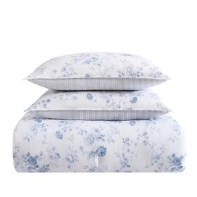 Ushsa51254457 Laura Ashley Queen Comforter Set Reversible Cotton Bedding With Matching Sham S Farmh