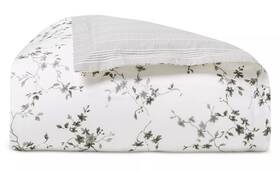 Lauren Ralph 650912811001 Munroe King Comforter White / Charcoal Preowned With Defect
