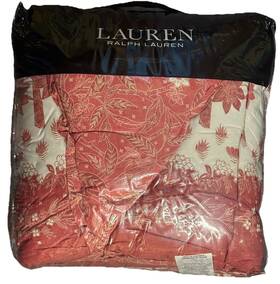 Lauren Ralph 886087411461 Polo Isla Floral Comforter Set Full Queen Dusty Rose Cream Nwt 335