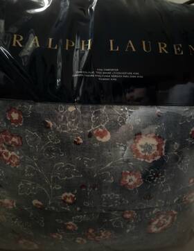 Lauren Ralph 886087418637 Nwt Indigo Traveler Blue Floral King Comforter Msrp 470