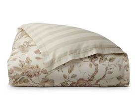 Lauren Ralph 886087505733 Elsie Reversible Jacobean Floral Striped King Comforter 570 Cotton
