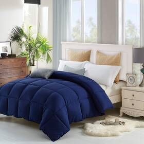 Lavish Comforts 850059309407 Navy Blue Comforter Fluffy Down Alternative Dark Comf