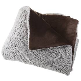 Lavish Home 191344324256 King Size Comforter Set - 3-piece Mink-style Faux Fur Blanket And Sham