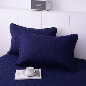 15633 Lavishicover 100% Polyester Solid Pillow Cases Hidden Zipper Cover Standard 2 Pack