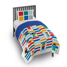 Jb81703wmcan Lego Kids 2-piece Twin/full Reversible Comforter And Pillowcase Set Multicolor