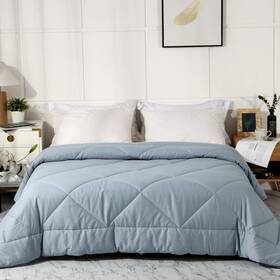 Leisurely Collection 880629696231 2026 Premium Upgraded Non-vacuum Bed Quilt All Seasons 100% Cotton Filled Com