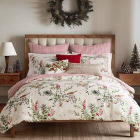Levtex Home 190945186041 Winterberry Forest Queen Comforter Set Pillow Shams Birds Berries