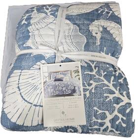 L22473fqs Levtex Home Selesta Quilt Set Or Euro Shams Blue