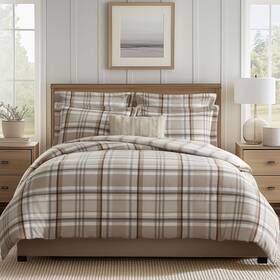L22632tcs Levtex Home Spencer Plaid Neutral Twin Comforter 68x88 Inch One Standard Sham