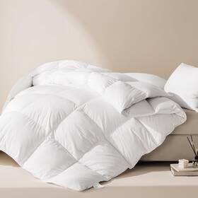 Esb-120x98 Lewinbedding Luxury Goose Feathers Down Comforter Oversized King Sizeall Season Fluffy Du