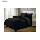 Lex-com-black Hotel Dobby King Size Comforter Bedroom Bedding Set Decor Home Beds Chic Cozy Warm Pillows 696736818561