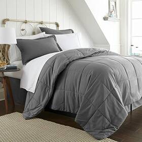 Linen Market 842933129584 Bed In A Bag California King Gray Ss-multi-calking-gray