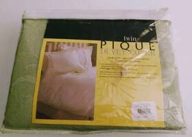Linens N Things 806222015774 Twin Floral Waffle Weave 100% Egyptian Cotton Duvet Cover Nip