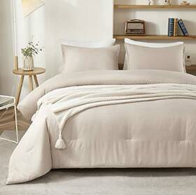 842678431 Litanika Cozy Oatmeal King Comforter Set 3-piece
