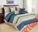 Liverpool-q Piece Queen Liverpool Comforter King Linen 7 Blue Geometric Embroidery Set New Bedding Bed