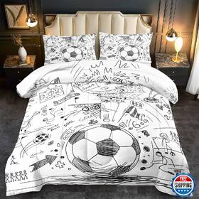 B0fg2jvwfp Llyxsesty Football Sports Comforter Sets For Boys Full Soccer Sport Be