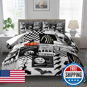 B0fjmcdnkq Llyxsesty Halloween Comforter Set King Gothic Bedding For Kids And Adults Go
