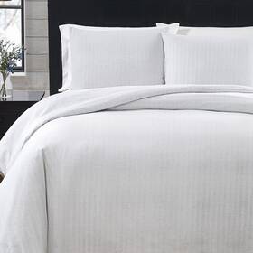 London Fog 783048164254 Printed Cotton Flannel 3 Piece Comforter Set Grey Herringbone Twin/tw