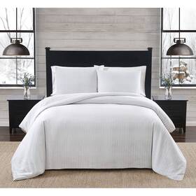 83503592 London Fog 3pc Full/queen Herringbone Flannel Comforter Set Gray -