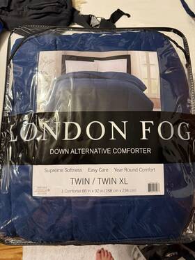 Cf2927bltx-1606 London Fog Supreme Down Alternative Comforter Navy - Twin/twin Xl Brand New