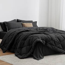 C-usa22a1pjte09fu Loves Cabin King Size Comforter Set - Black 7-piece Bed In A Bag All Sea