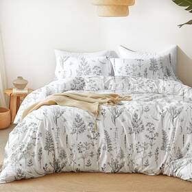 C-usa23a1pjte1a91tw Loves Cabin White Twin Size Comforter Set - Xl Dorm Bedding 2 Pieces Cute Flor