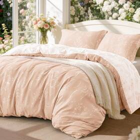 C-usa23a1pjte1a96ki Loves Cabin Dusty Rose Pink King Size Comforter Set - 3 Pieces Cute Flor