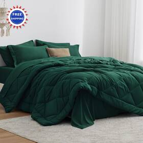 Cusa25a1pjteg4fu Loves Cabin Full Comforter Set 7 Pieces Dark Green Season Bedding Sets Flat