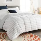 Ls70ttgrgwmico Reversible Striped Down Alternative Quilted Comforter With Corner 848971052808