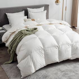 Lt-me043-t-us Ltinhome Feathers Down Comforter Organic Duvet Insert 100 Cotton Shell Ethicallysource
