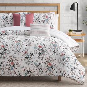 Lucky Brand 646760243266 Wildflower Beige Comforter Set With Pillows - Twin/twin Xl Size 4 Piece Lux