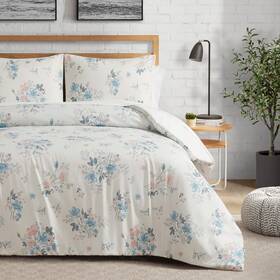 Lbz025423 Lucky Brand Clarie Floral Comforter Set King Size 3-piece Luxurious Bedding