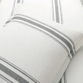 Lush Decor 194938043915 Farmhouse Stripe 3-piece Comforter Set Dark Grey California King