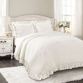 Lush Decor 194938055734 Reyna 3-piece Ruffled Comforter Bedding Set With Pillow Shams California K Inch