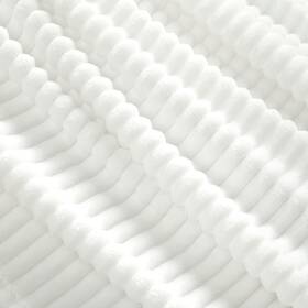 21t013786 Lush Decor Cozy Soft Fluffy Ribbed Faux Fur Blanket Twin Xl White Oversized Warm Bedspread