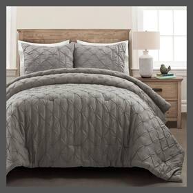 88863735 Lush Decor D Cor 3pc King/california King Ravello Pintuck Comforter Bedding Set