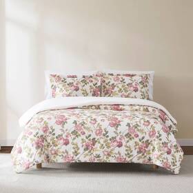 94725851 Lush Decor D Cor Full/queen Vintage Rose Comforter Pink