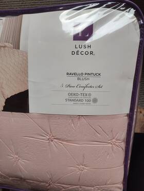 Decor-87533298 Lush Decor D Cor 5pc Full/queen Ravello Pintuck Comforter Set Blush Microfiber