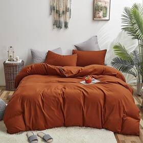 Luxco07caramel Luxlovery Burnt Orange Comforter Set King Rust Bedding Caramel Car