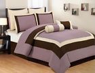 Luxury 8pc Comforter Set Verona Plum Size King 013217025865
